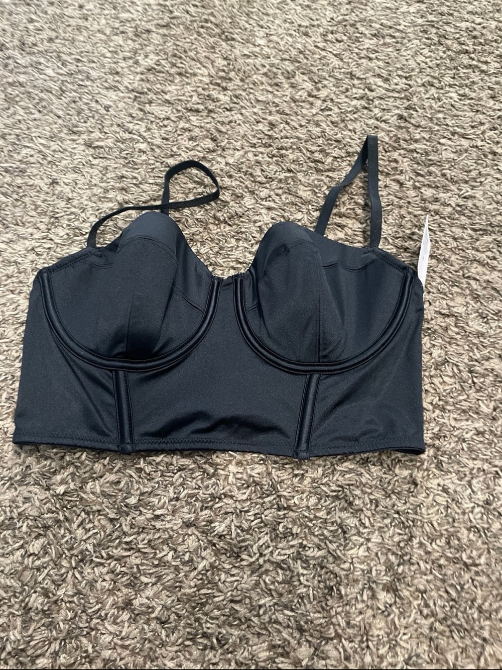 Auden NWT long line corset style bra, black medium